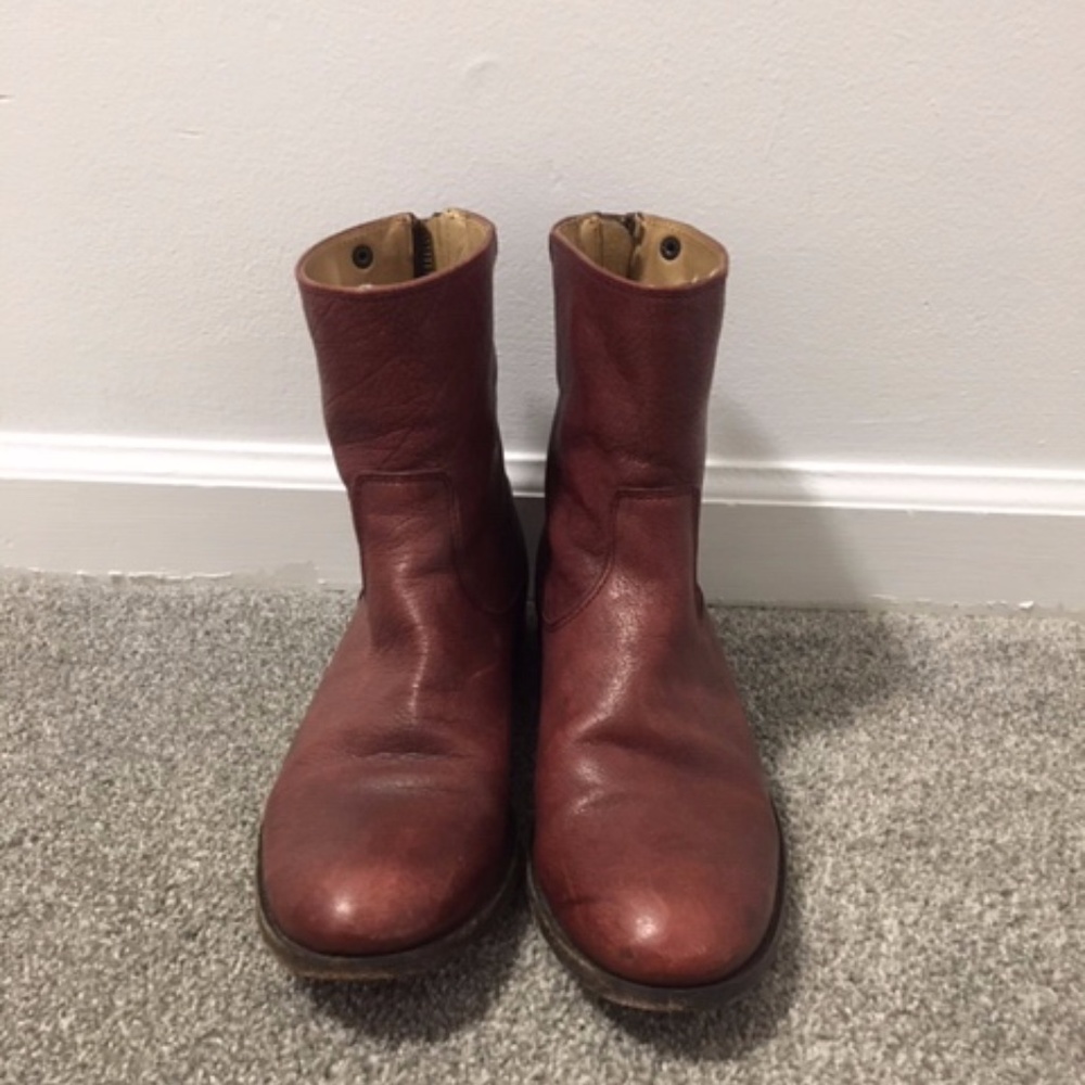 Frye Boots - Zip Ankle Cowboy Booties